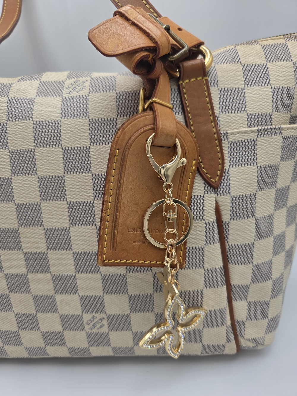 Louis Vuitton Upcycled Tan Leather Bag Charm